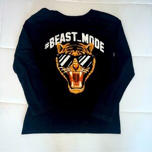 New Children’s Place Boys Beast Mode Long Sleeve Graphic Long Sleeve T-Shirt